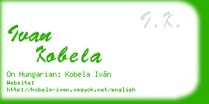 ivan kobela business card