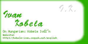 ivan kobela business card